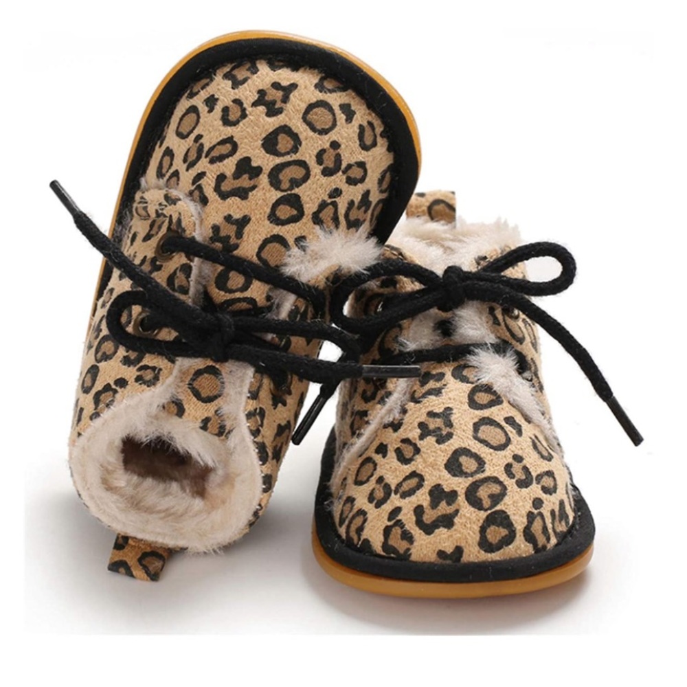 Boutique Baby Leopard Print Faux Fur Boots - Picture 3 of 6